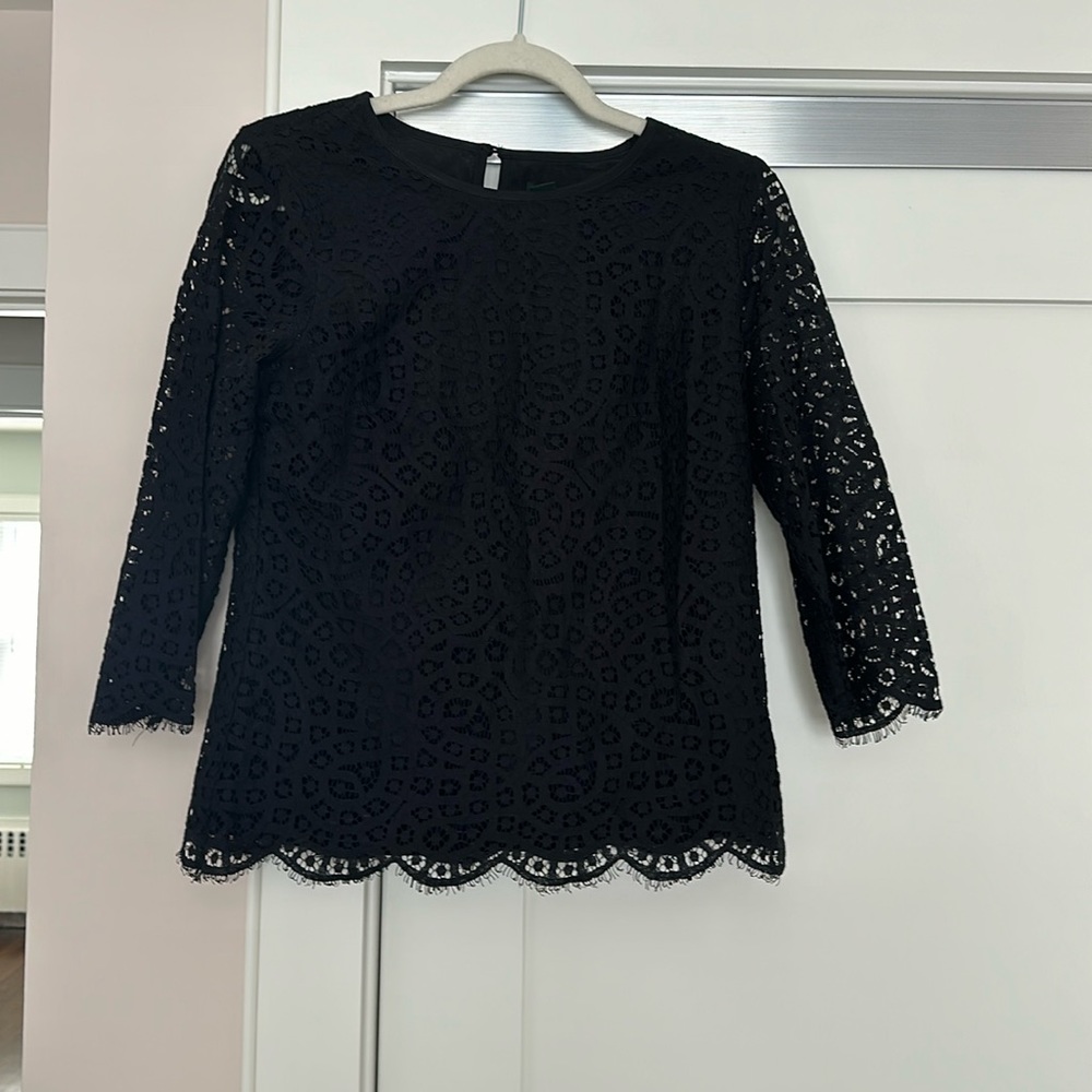 J.Crew lace black top - Size 4